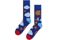 Mens-Happy-Socks-Flying-Super-Dad-Sock-Accessories-P003788-Blue