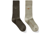 Mens-R.M.Williams-Longhorn-Sock-2-Pack-Accessories-AKX9OWB6Q01-Eucalypt-Taupe