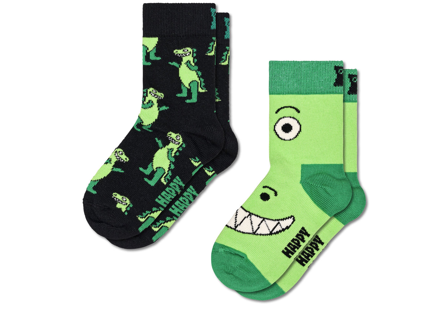 Unisex-Happy-Socks-2-Pack-Dino-Socks-Socks-P000808-Black