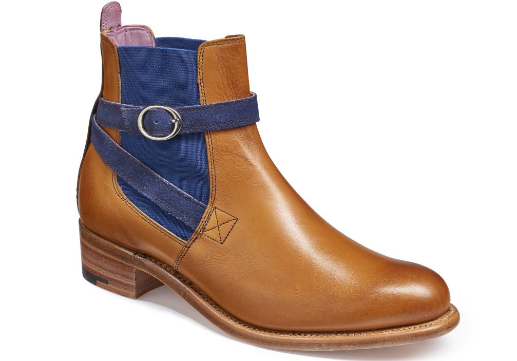 Womens-Barker-Alexandra-Boots-715724D-Cedar-Calf-Blue-Strap