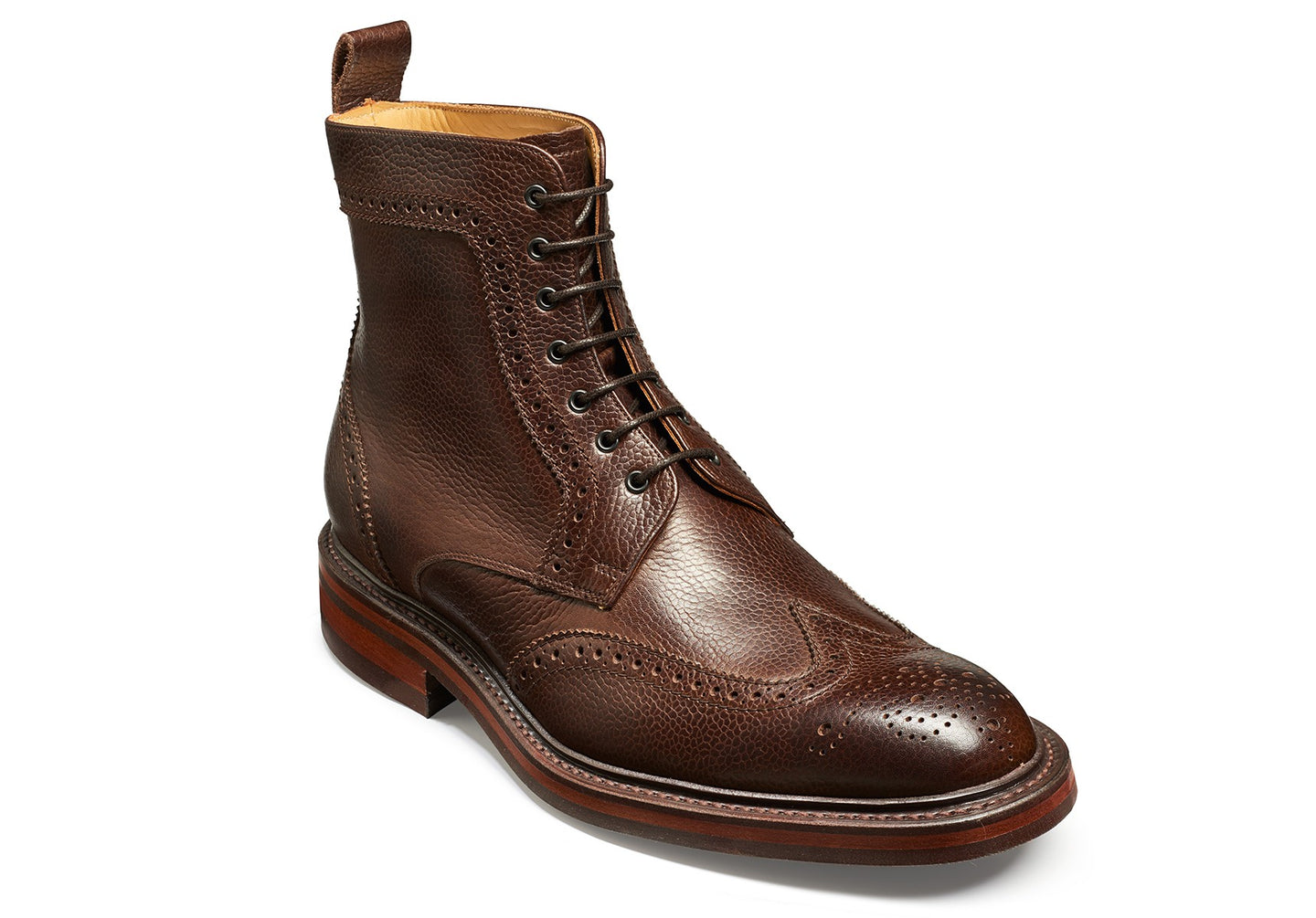 Mens-Barker-Calder-Boots-414936F-Dark-Brown-Grain