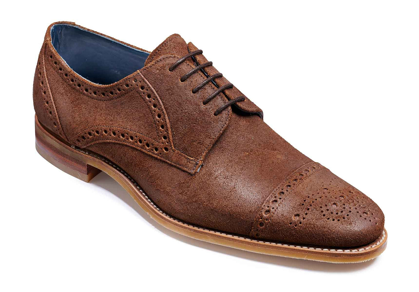 Mens-Barker-Nixon-Shoes-445436FX-Brown-Burnished-Suede