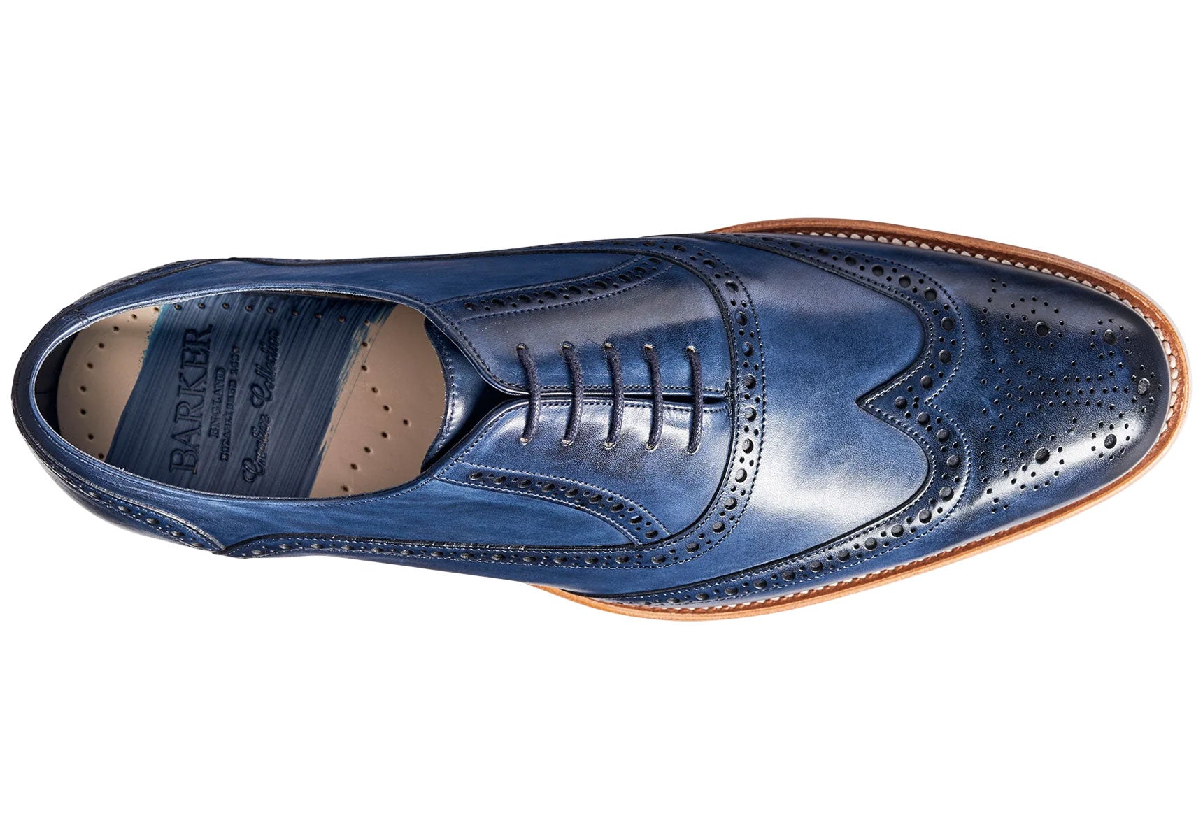 Mens-Barker-Valiant-Shoes-417856F-Navy-Hand-Painted-2
