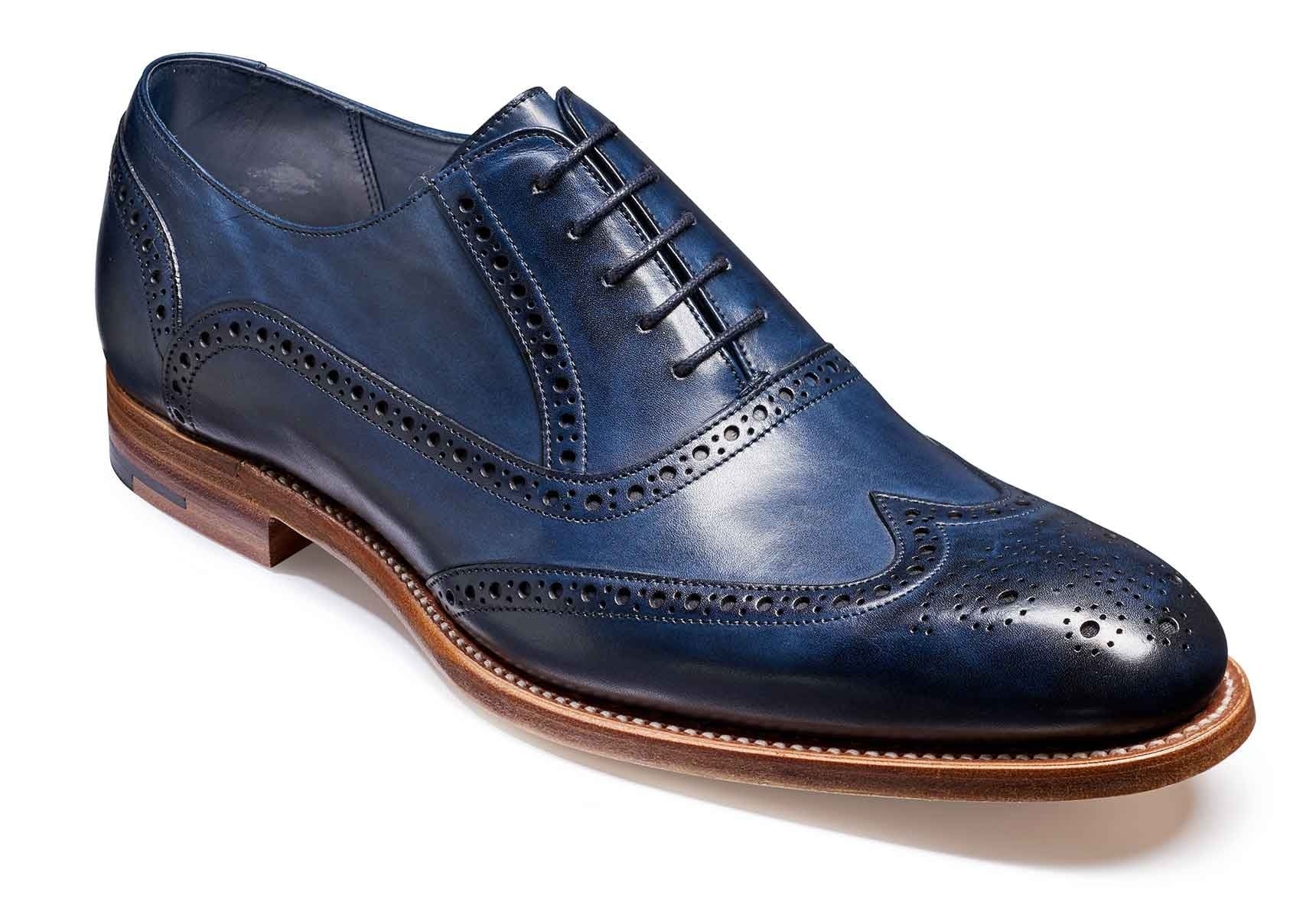 Mens-Barker-Valiant-Shoes-417856F-Navy-Hand-Painted