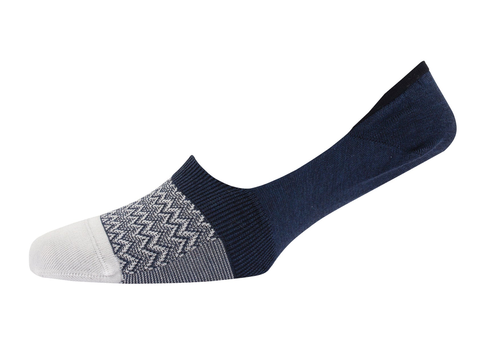 Corgi Mini Chevron - Denim/White