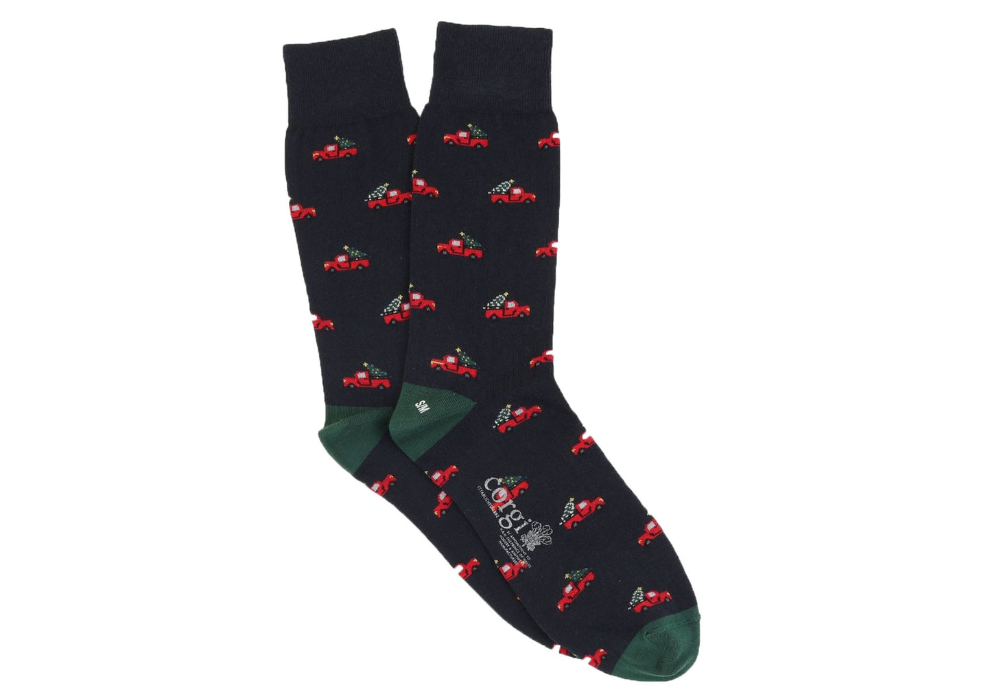 Mens-Corgi-Truck-Xmas-Tree-Accessories-80-45-5509-Navy-Red