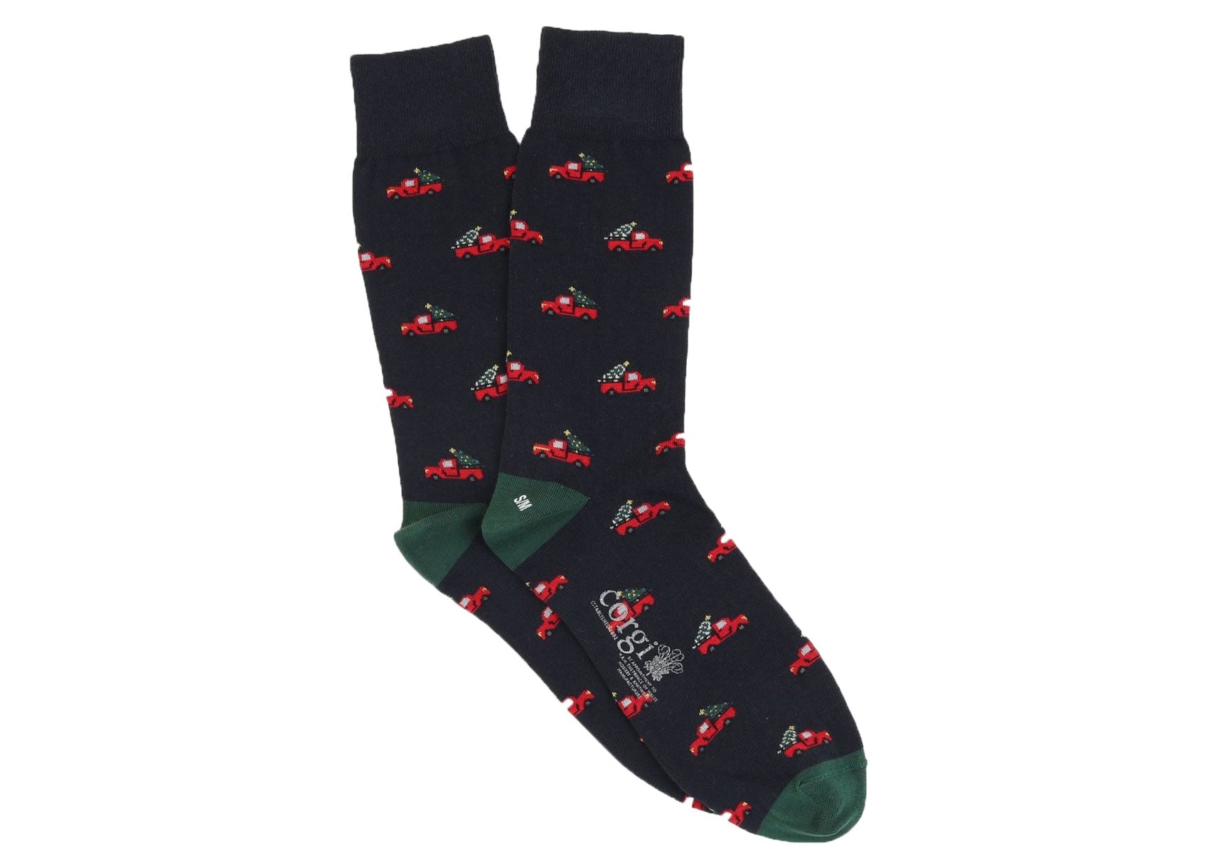 Mens-Corgi-Truck-Xmas-Tree-Accessories-80-45-5509-Navy-Red