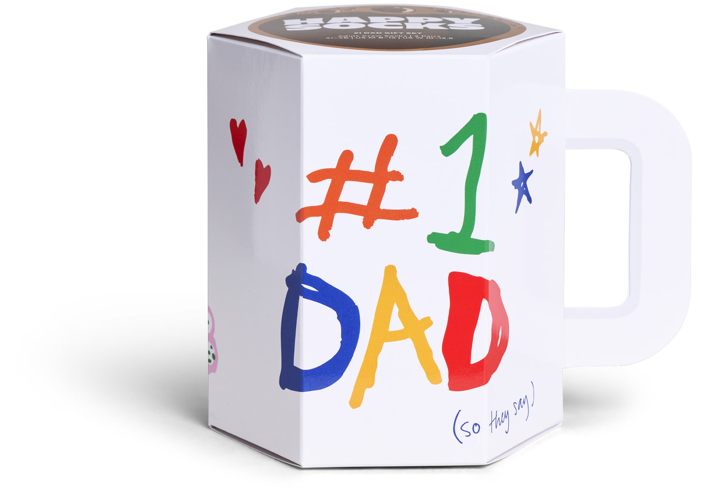 Mens-Happy-Socks-3-Pack-No-1-Dad-Socks-Gift-Set-Socks-P004661-White