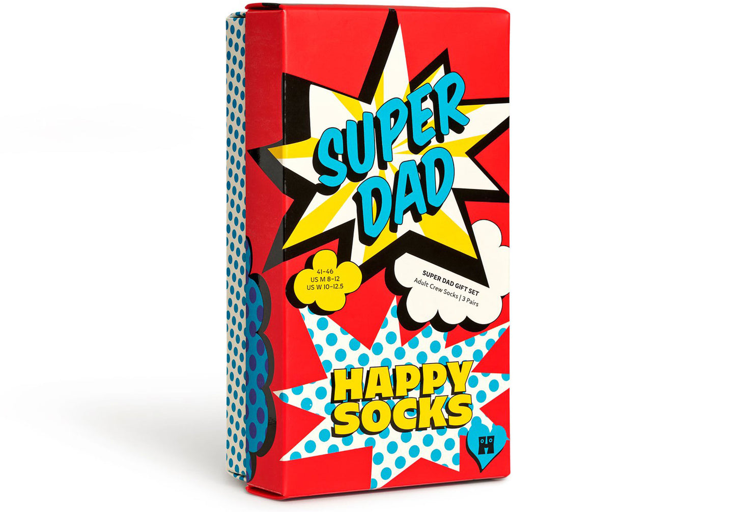 Mens-Happy-Socks-3-Pack-Super-Dad-Socks-Gift-Set-Accessories-XFAT08-4300-Multi