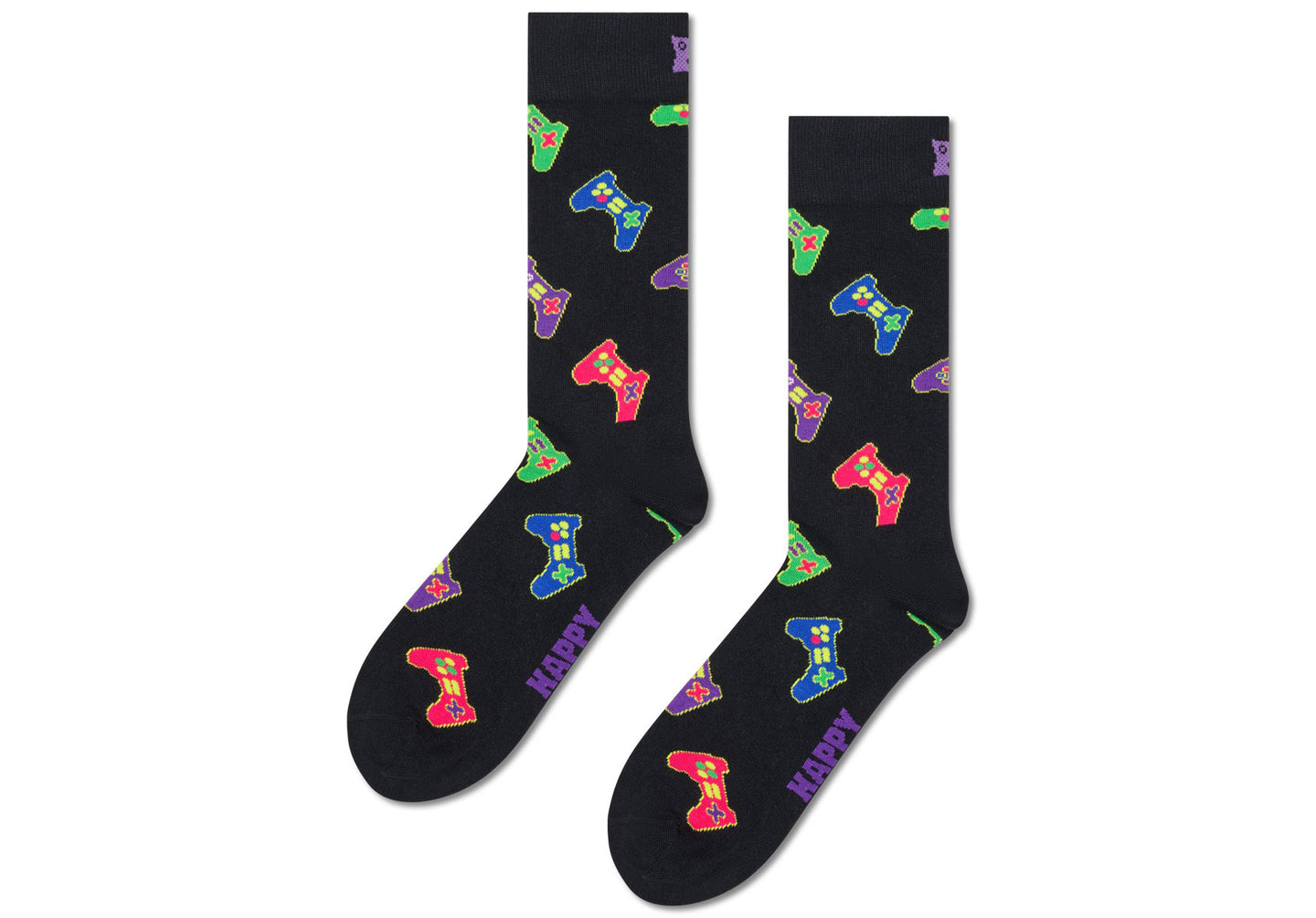 Mens-Happy-Socks-Controller-Sock-Accessories-P003161-Black