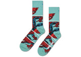 Mens-Happy-Socks-MARVEL-Spider-Man-Web-Slinger-Sock-Accessories-Turquoise