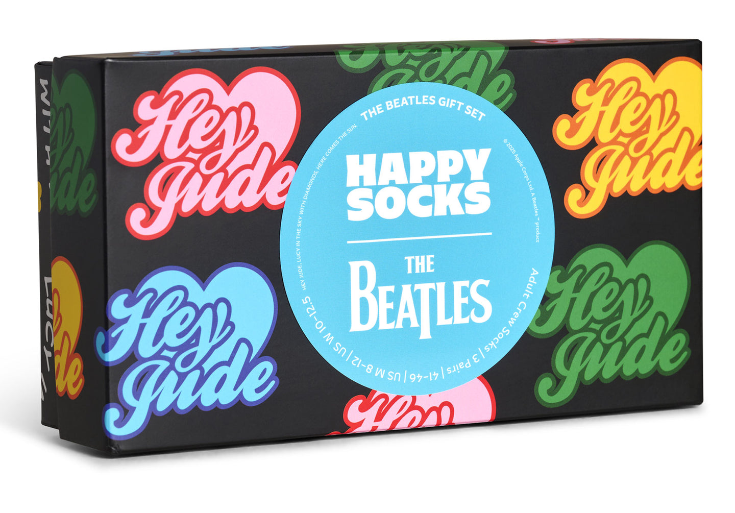 Mens-Happy-Socks-The-Beatles-3-Pack-Socks-Gift-Set-Accesories-P003943-Black