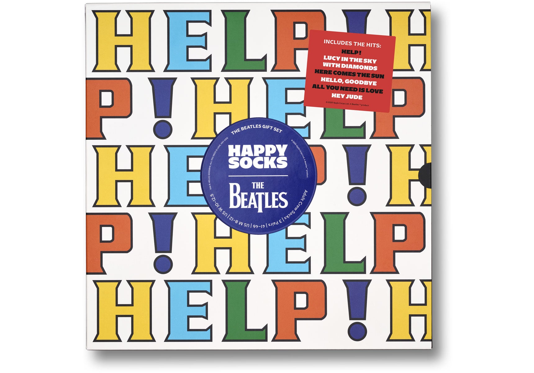 Mens-Happy-Socks-The-Beatles-6-Pack-Socks-Gift-Set-Accessoires-P003944-Black