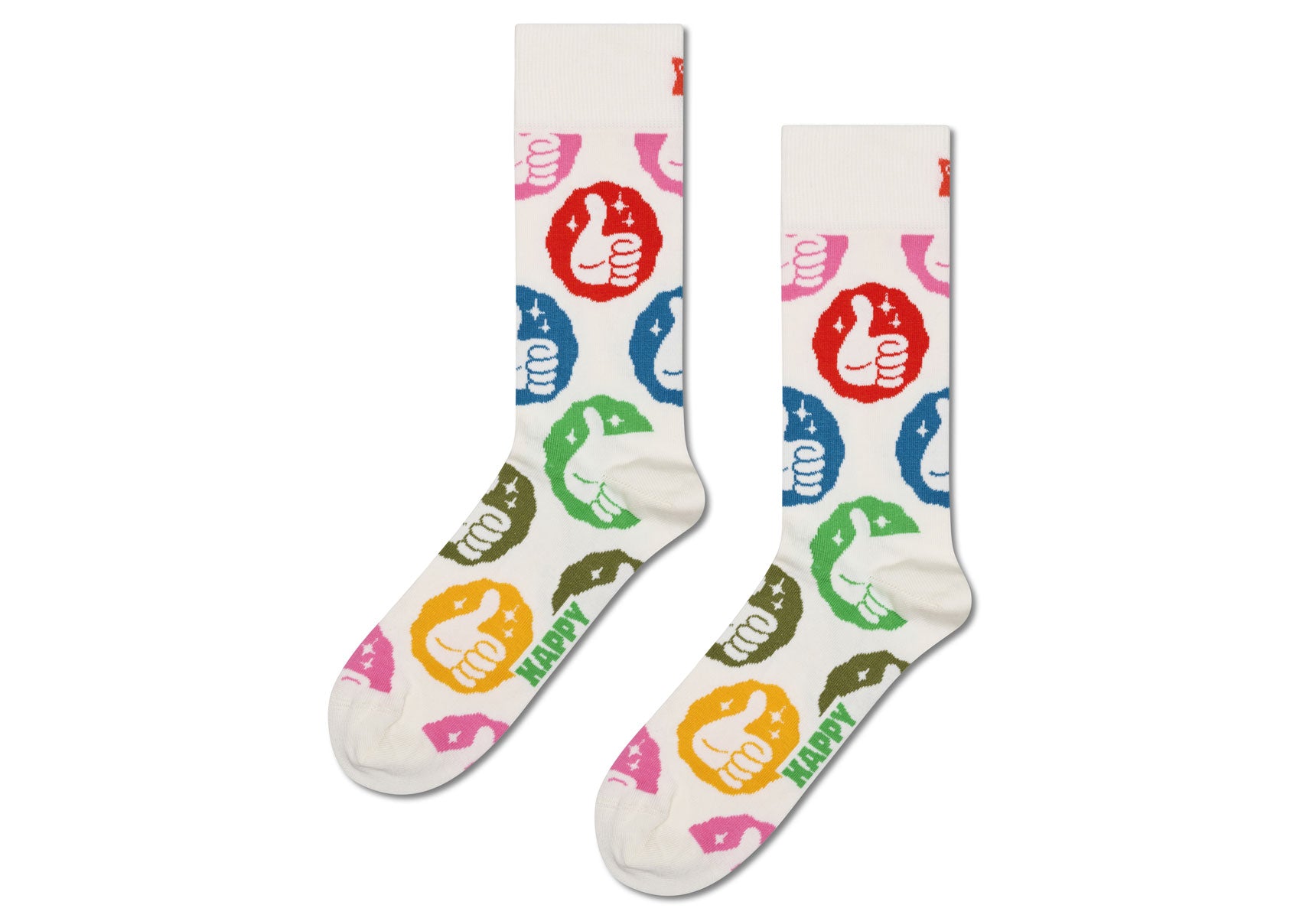 Mens-Happy-Socks-Thumbs-Up-Socks-P002590-White
