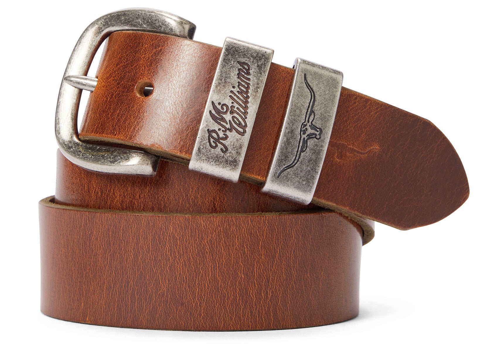 Mens-R.M.Williams-1-1-2-Drover-Belt-Accessories-BSF5WDA2401-Mid-Brown