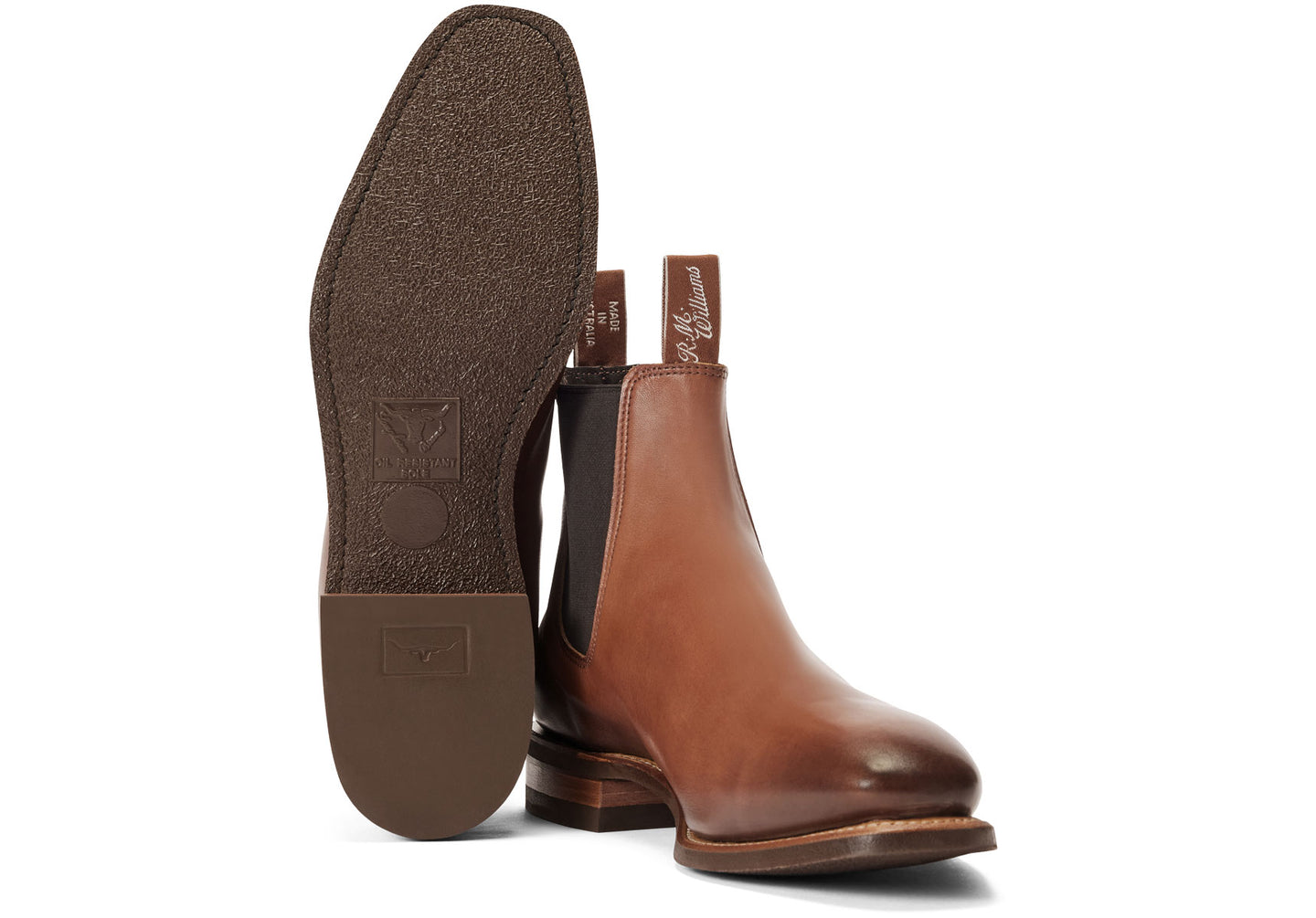 R.M. Williams Burnished Comfort Craftsman Boot - Dark Tan