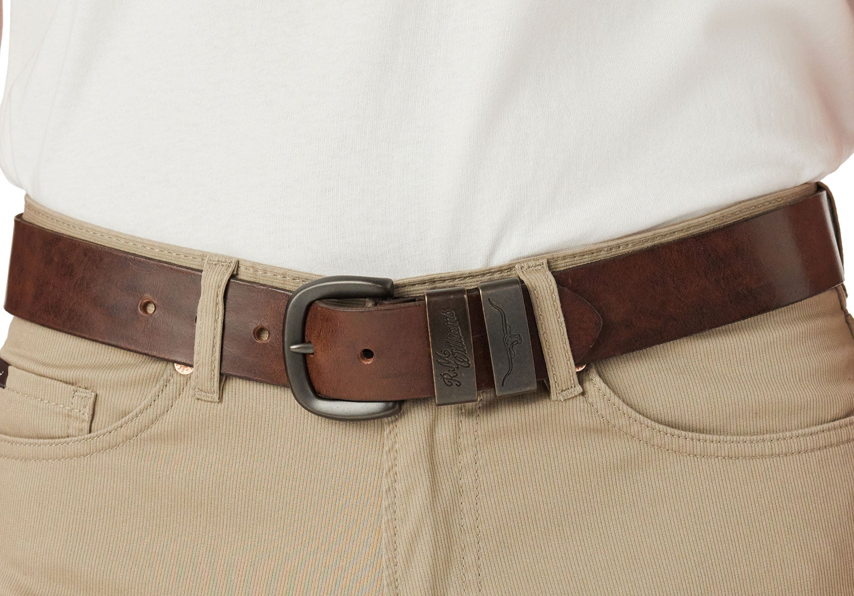 Mens-R.M.Williams-Drover-Belt-Accessories-BSF5UDAB601-Light-Chocolate-4