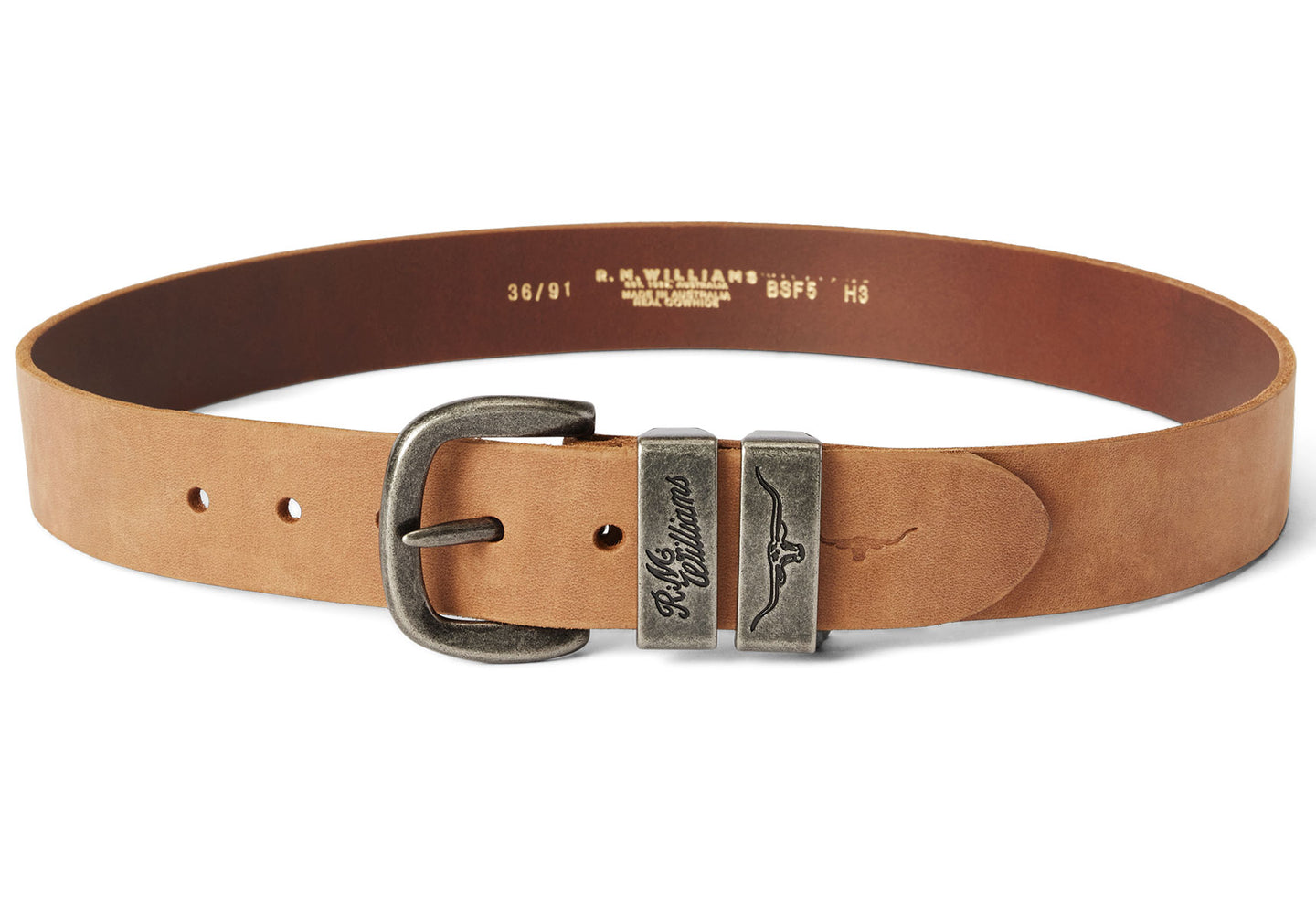 R.M. Williams 1 1/2" Drover Belt - Vintage Brown