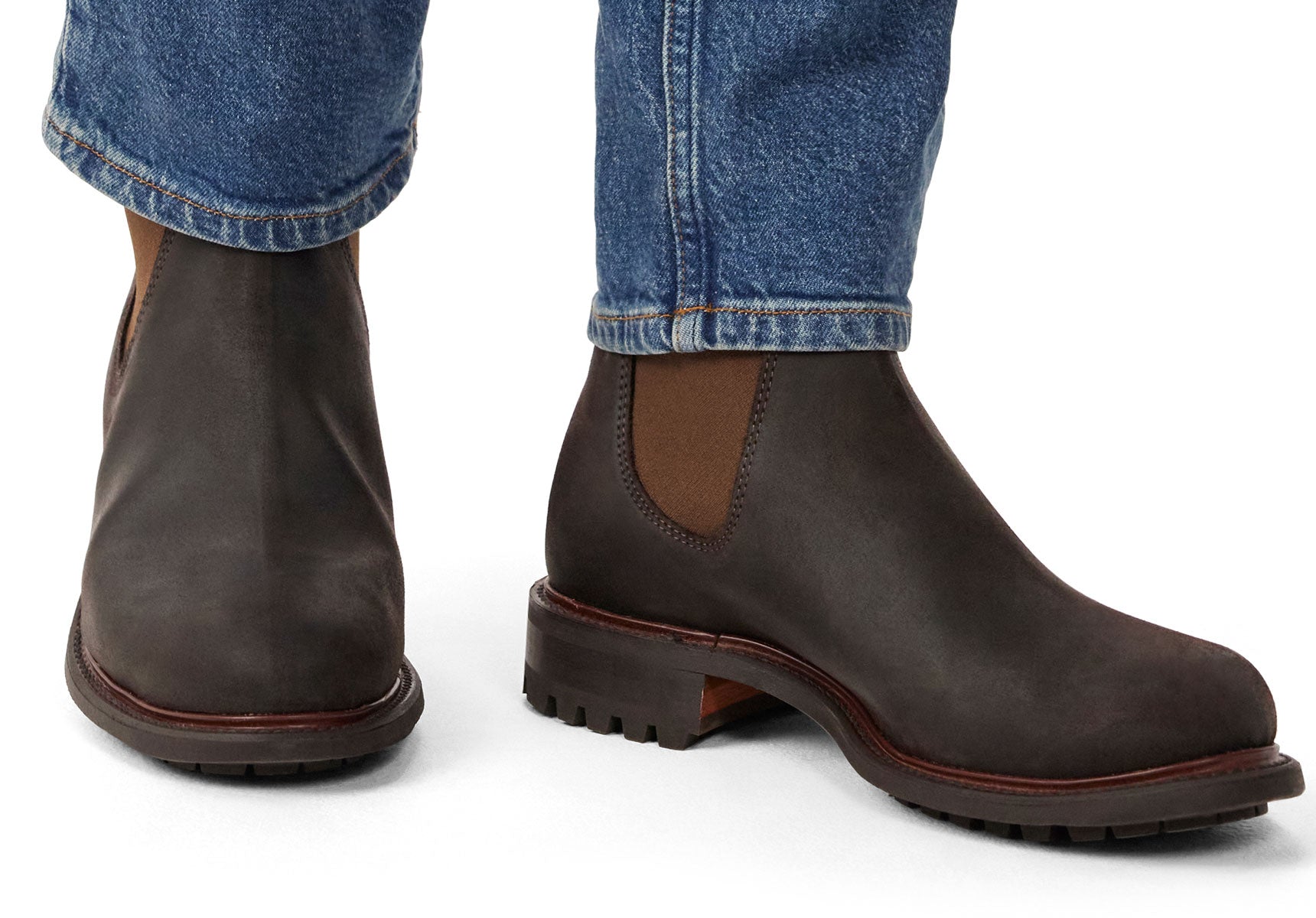 Williams Gardener Commando Boot Dark Brown Robinson's Shoes