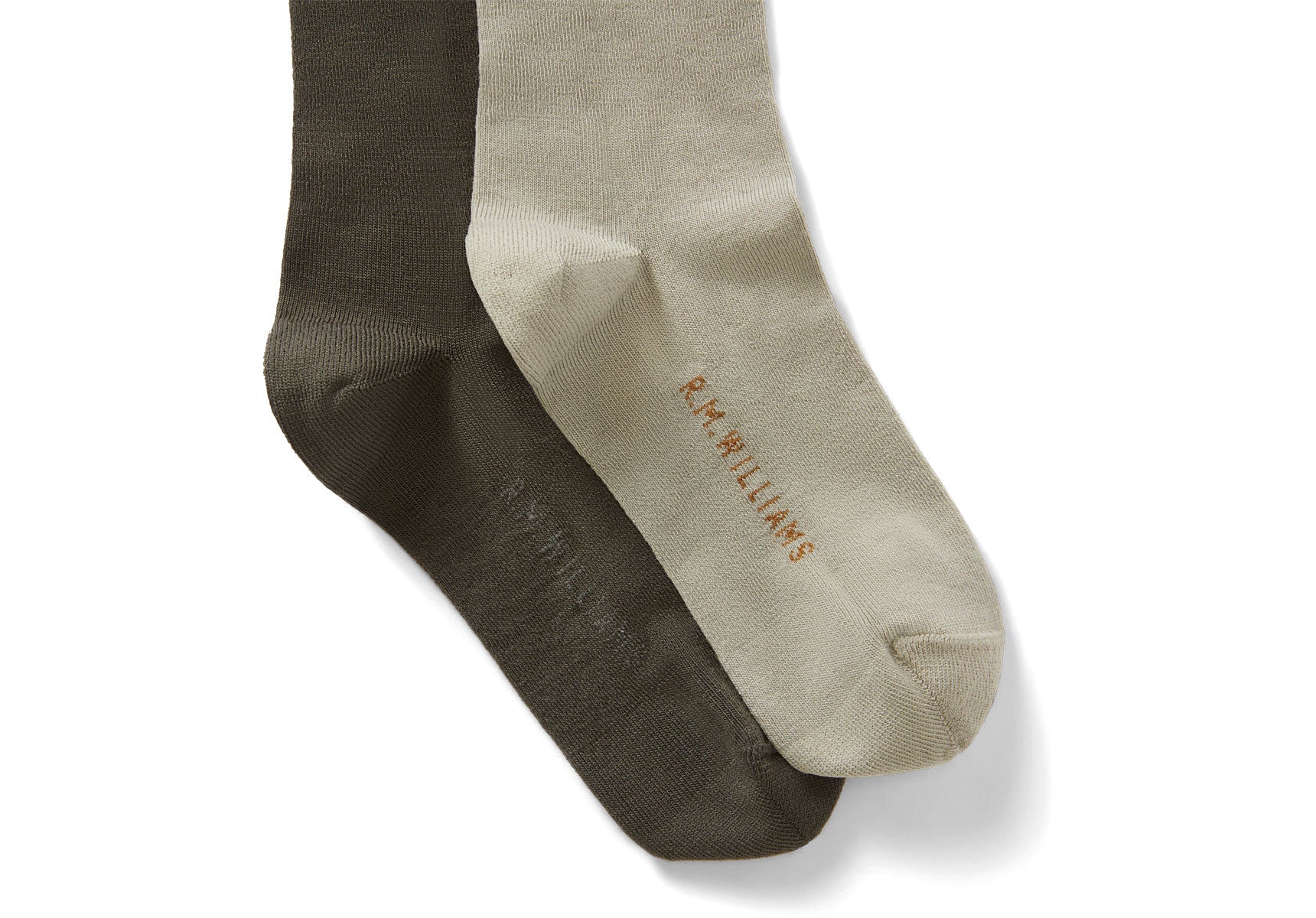 Mens-R.M.Williams-Longhorn-Sock-2-Pack-Accessories-AKX9OWB6Q01-Eucalypt-Taupe-2