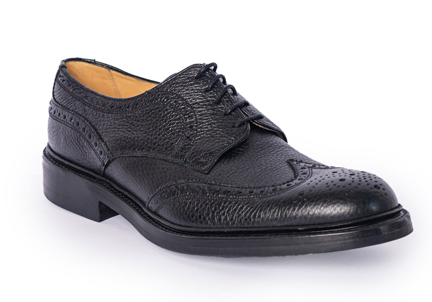 Mens-Robinson-Wexford-Shoes-4250GW16-Black-Deerskin