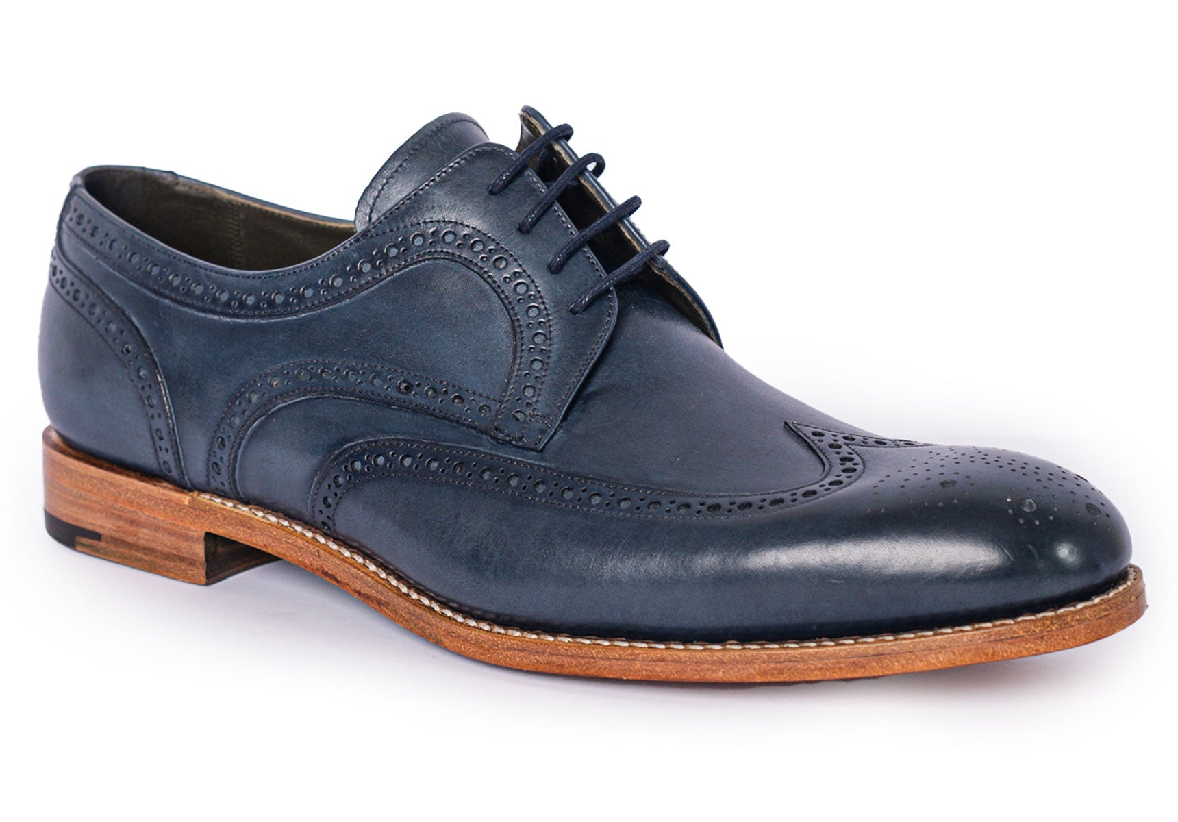 Mens-Robinson-Wilde-Sboes-4195GW19-Navy-Hand-Painted