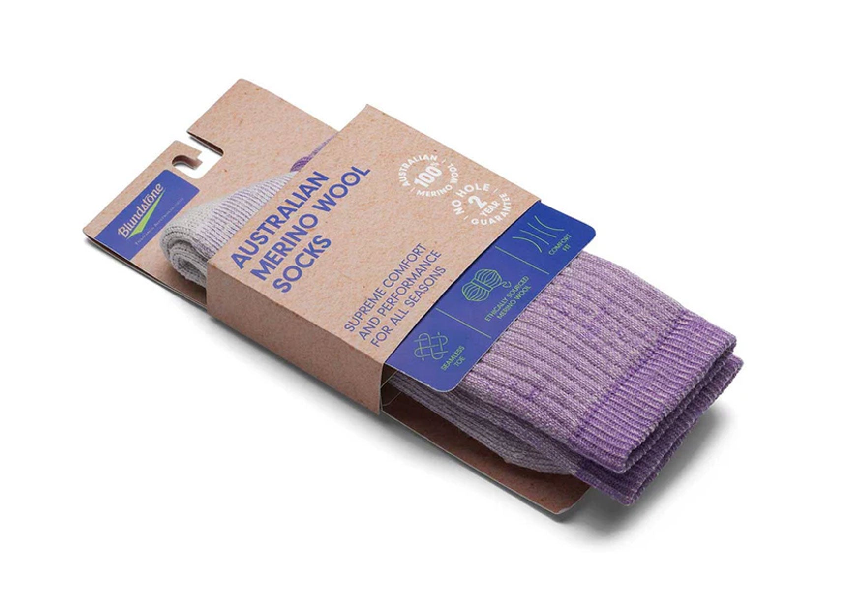 Unisex-Blundstone-Pink-and-Grey-Mid-Weight-Merino-Wool-Socks-Accessories-BLUSOCKMIDWGHTVIOLET-650-Pink-Grey-1