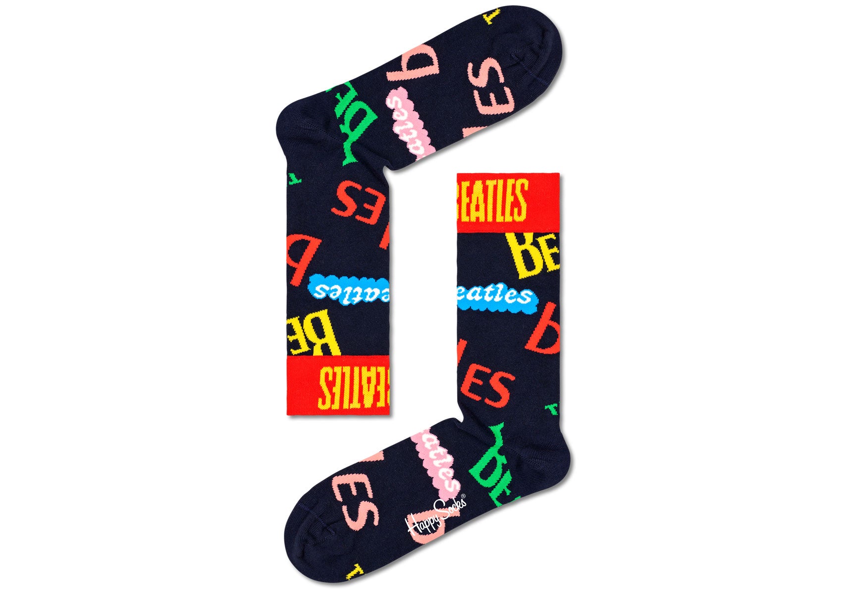 Unisex-Happy-Socks-Beatles-In-The-Name-Accessories-BEA01-6504-Navy