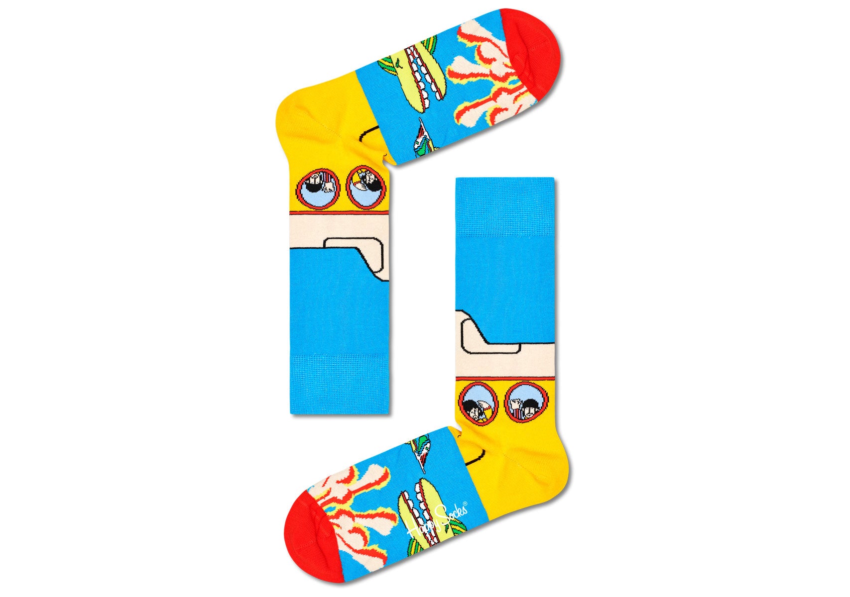 Unisex-Happy-Socks-Beatles-Yellow-Submarine-Crew-Sock-Accessories-BEA01-2204-Multi