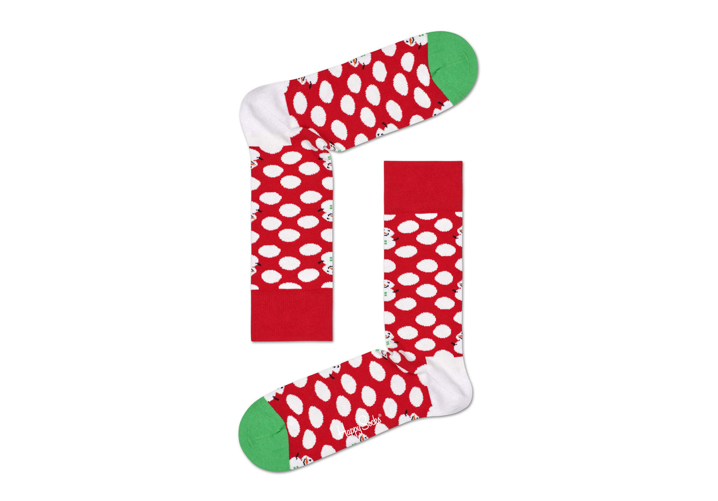 Unisex-Happy-Socks-Big-Dot-Snowman-Accessories-BDS01-4300-Red