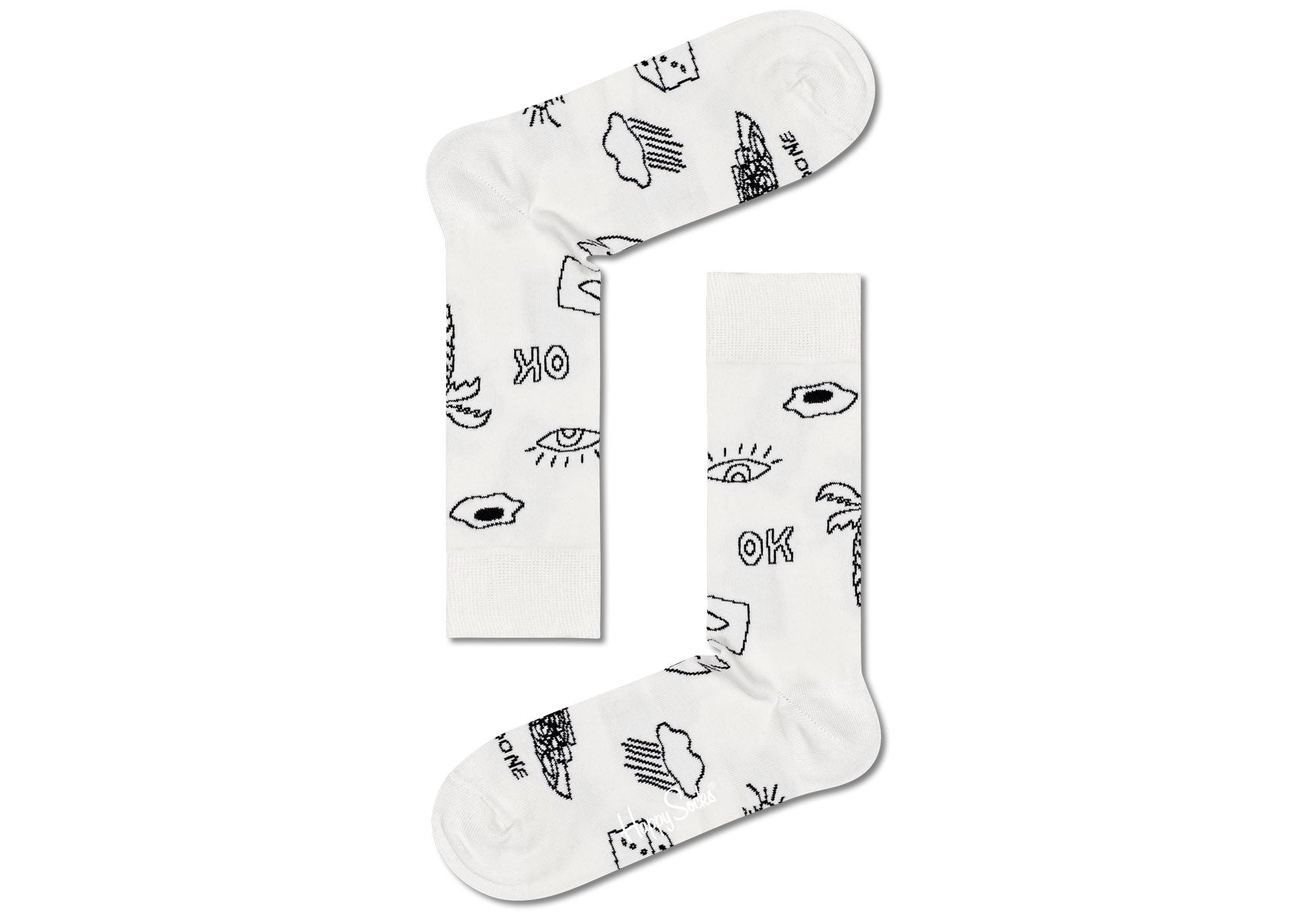 Unisex-Happy-Socks-Black-And-White-Accessories-XBWH09-9100-Black-4