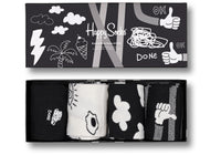 Unisex-Happy-Socks-Black-And-White-Accessories-XBWH09-9100-Black