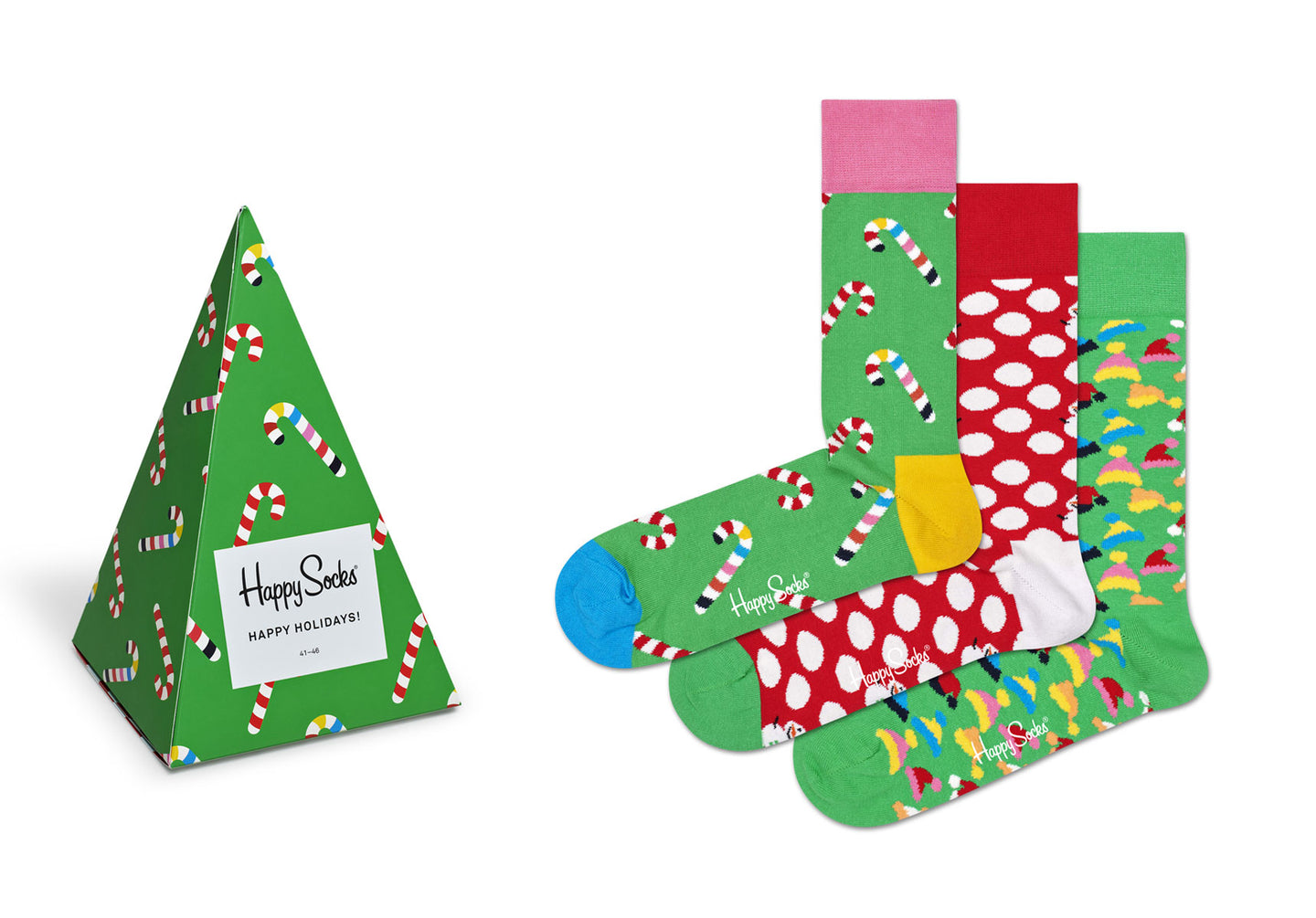 Unisex-Happy-Socks-Christmas-Tree-Gift-Box-Accessories-XMAS08-7004-Green