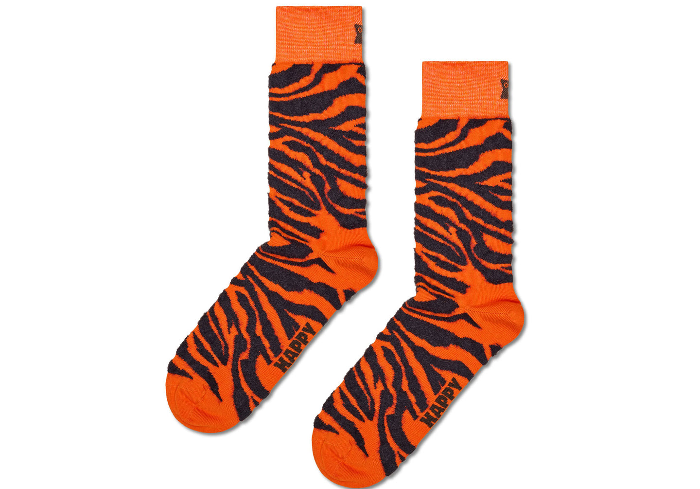 Unisex-Happy-Socks-Fluffy-Zebra-Accessories-P001305-Orange