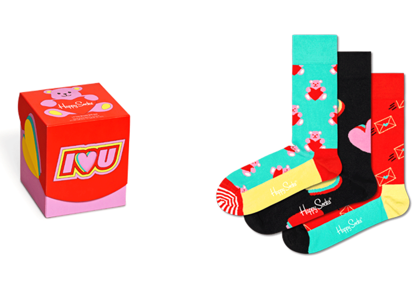 Unisex-Happy-Socks-I-Love-You-3-Pack-Accessories-XLOS08-4300-Multi