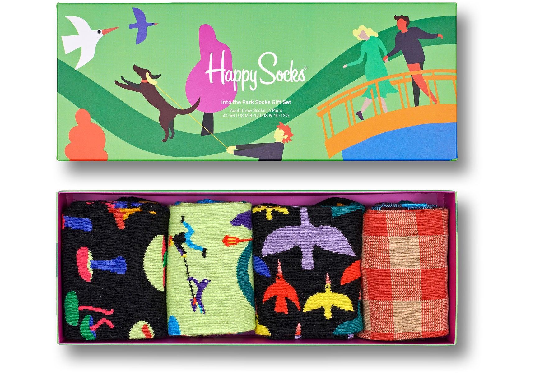 Unisex-Happy-Socks-Into-The-Park-Accessories-XITW09-7300-Green-1