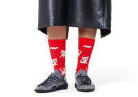 Unisex-Happy-Socks-Kitten-Sock-Accessories-P003186-Red-2