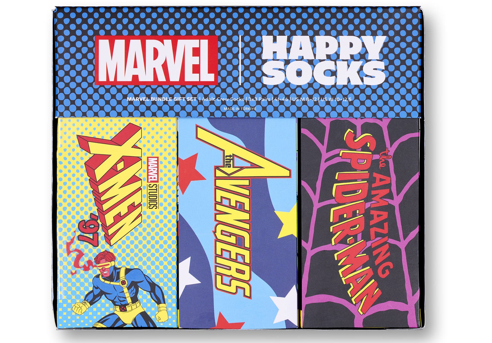 Unisex-Happy-Socks-MARVEL-Collector_s-9-Pack-Gift-Set-Accessories-P003836-Black