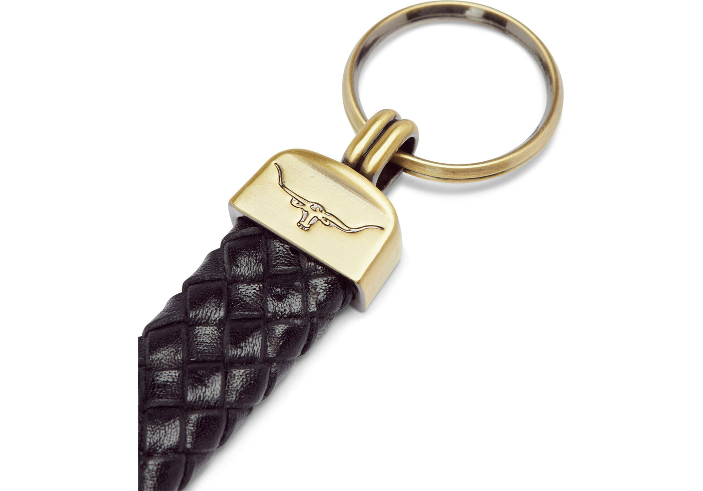 R.M. Williams Plaited Key Ring - Black