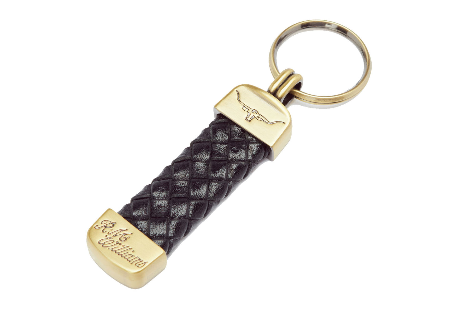 R.M. Williams Plaited Key Ring - Black