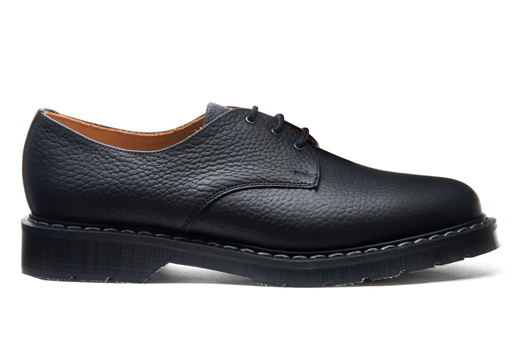 Solovair 3 Eye Gibson - Black Greasy Grain | Solovair | Robinson's