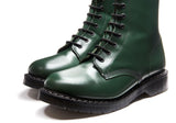Unisex-Solovair-8-Eye-Derby-Boot-Shoes-S8-551-GN-Green-Hi-Shine-1