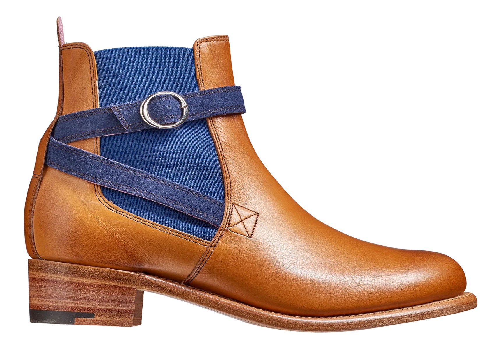 Womens-Barker-Alexandra-Boots-715724D-Cedar-Calf-Blue-Strap-3