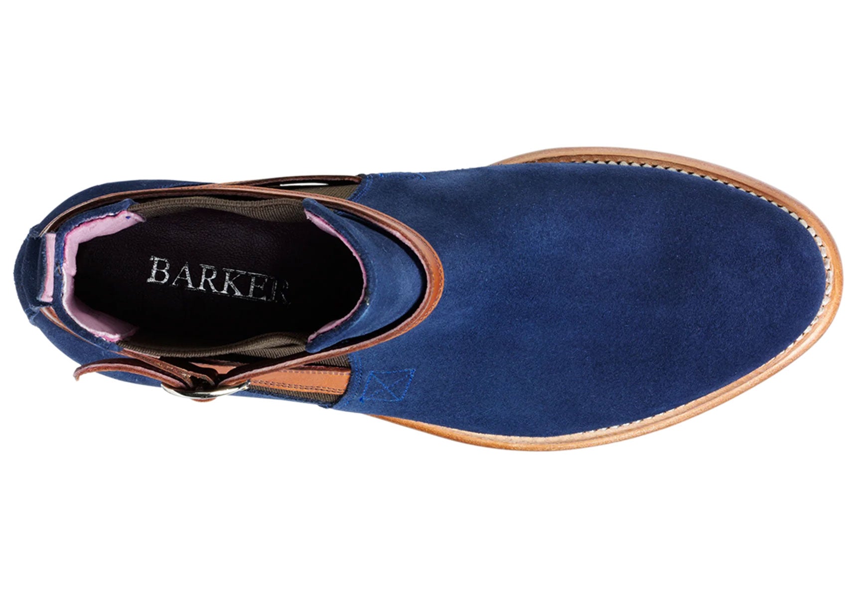 Womens-Barker-Alexandra-Boots-7157DW14-Navy-Suede-Cedar-Strap-2