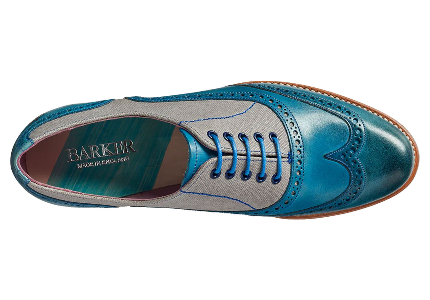 Womens-Barker-Ali-Shoes-722554D-Blue-Hand-Painted-Grey-Canvas-2