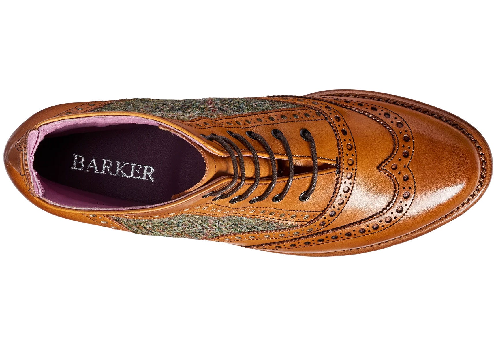 Womens-Barker-Grace-Boots-719334D-Cedar-Calf-Green-Tweed-2