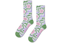 Womens-Happy-Socks-Flowy-Flower-Sock-Socks-P004828-Green