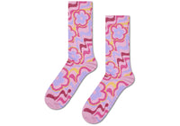 Womens-Happy-Socks-Flowy-Flower-Sock-Socks-P004829-Pink
