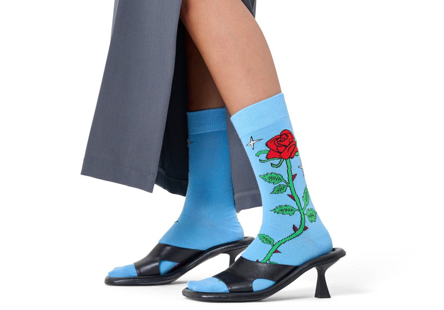 Womens-Happy-Socks-Rose-Sock-P004172-Blue-1