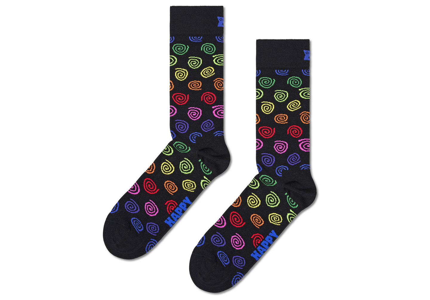 Womens-Happy-Socks-Swirl-Socks-P000749-Black
